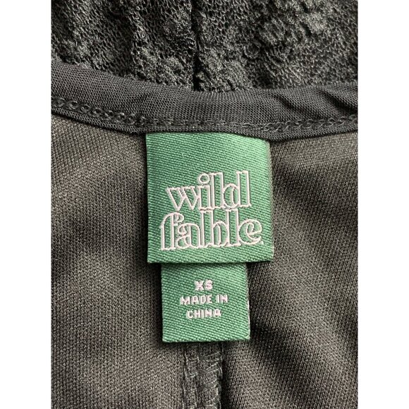 Wild Fable Womens Black Sleeveless Lace Midi Slip Dress Size XS - Picture 10 of 13